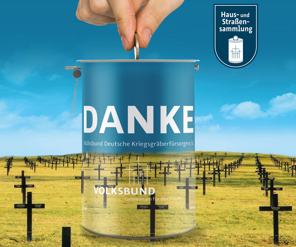 Mit einem Klick gelangen Sie zur Spendenseite des Volksbundes